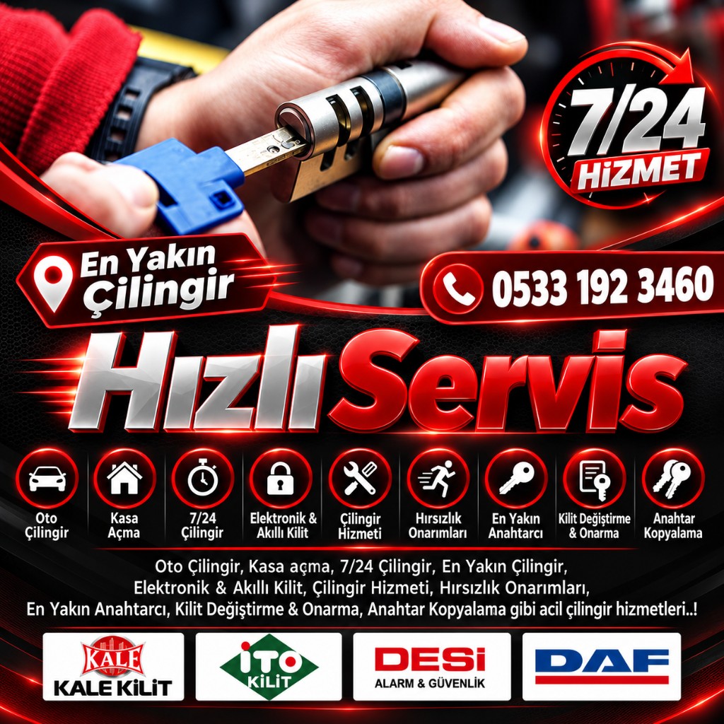 7/24 hızlı çilingir servisi, 0533 192 3460